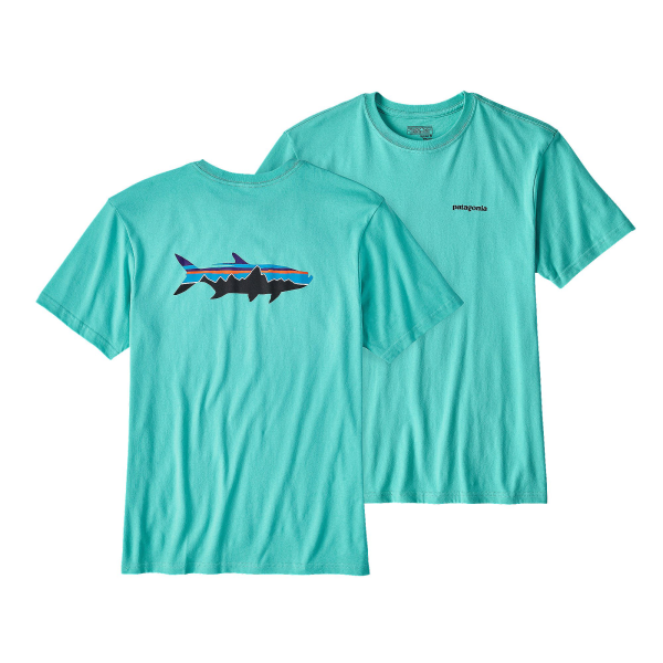 Patagonia Fitz Roy Tarpon Cotton T-Shirt SALE STRB Patagonia Fitz Roy Tarpon Cotton T-Shirt SALE STRB
